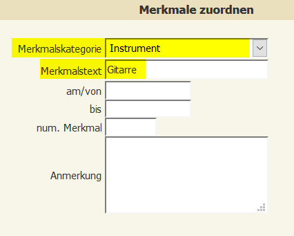 merkmal instrument